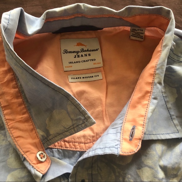 TOMMY BAHAMA Jeans Crafted Mens Casual Shirt - Picture 4 of 7